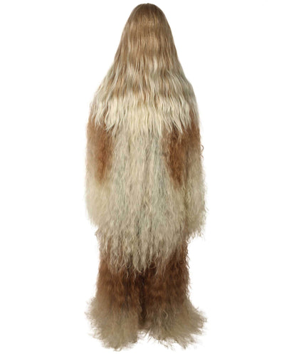 Blonde Unisex Bigfoot Horror Wig with Mustache and Beard Bundle