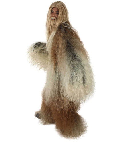 Blonde Unisex Bigfoot Horror Wig with Mustache and Beard Bundle