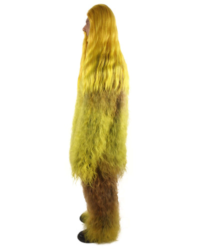 Yellow Unisex Bigfoot Horror Wig with Mustache and Beard Bundle