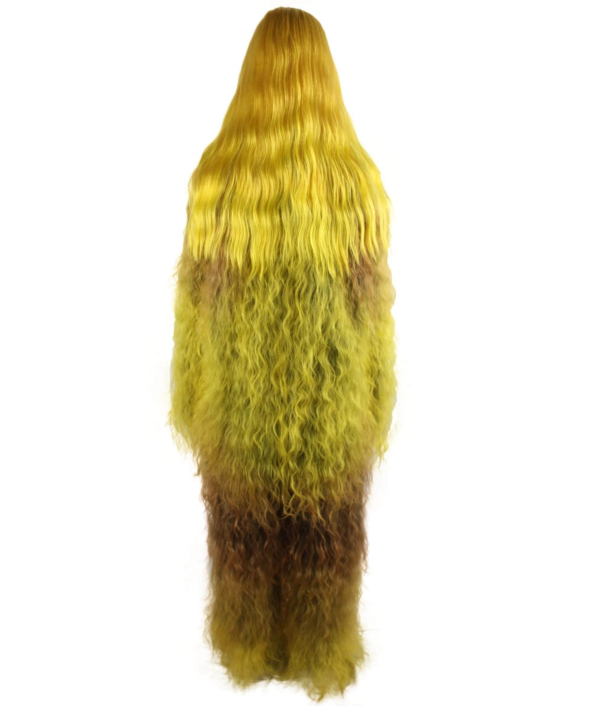 Yellow Unisex Bigfoot Horror Wig with Mustache and Beard Bundle