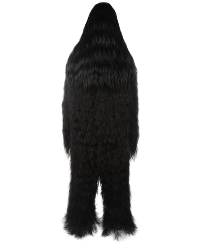 Black Bigfoot Horror Wig with Mustache and Beard Bundle