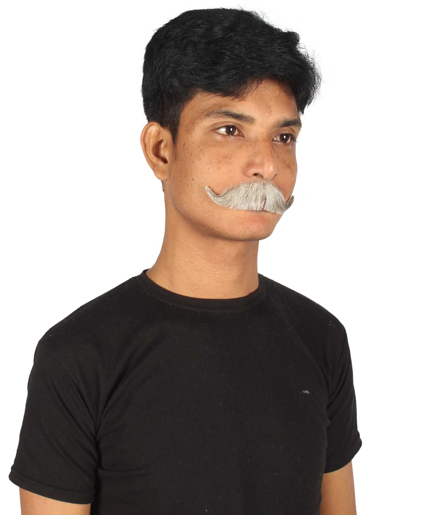 HPO Men's Realistic Fake Imperial Human Hair Mustache | Multiple Color Options