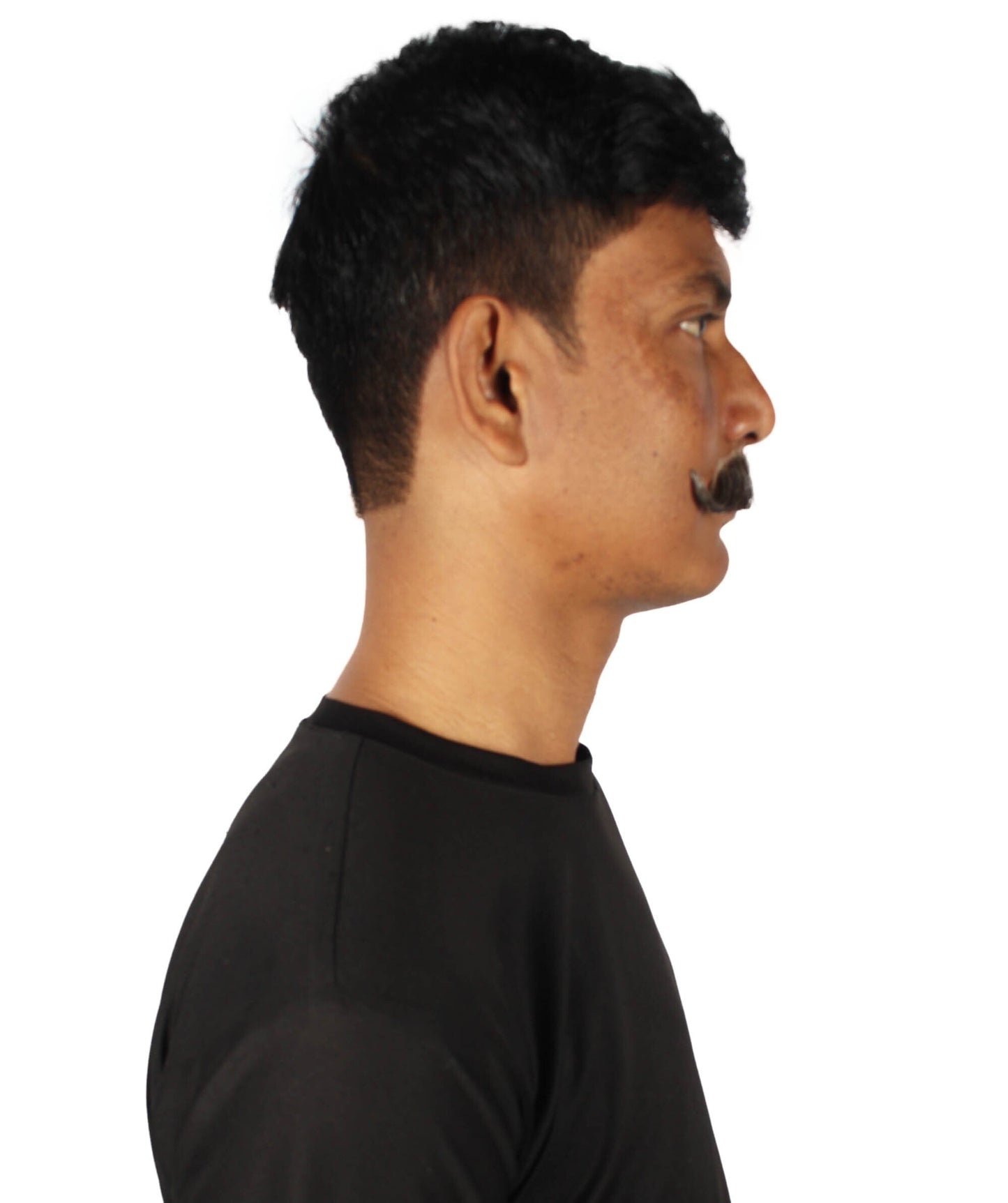 HPO Men's Realistic Fake Imperial Human Hair Mustache | Multiple Color Options