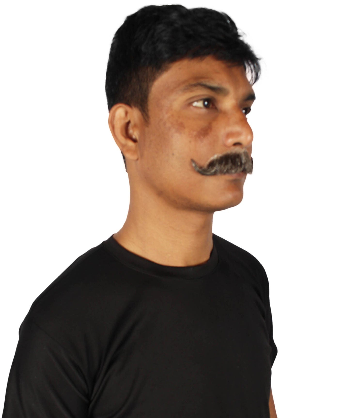 HPO Men's Realistic Fake Imperial Human Hair Mustache | Multiple Color Options