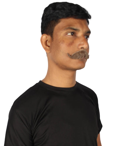 HPO Men's Realistic Fake Imperial Human Hair Mustache | Multiple Color Options