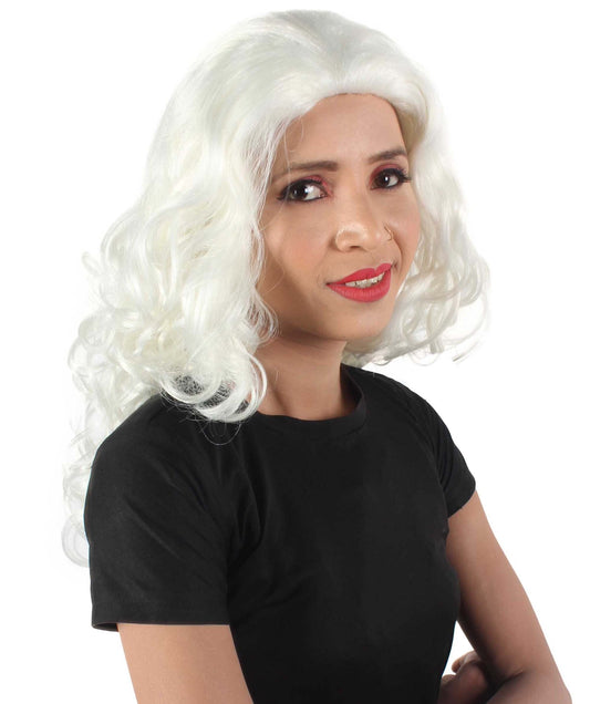 White Disco Diva Wig 