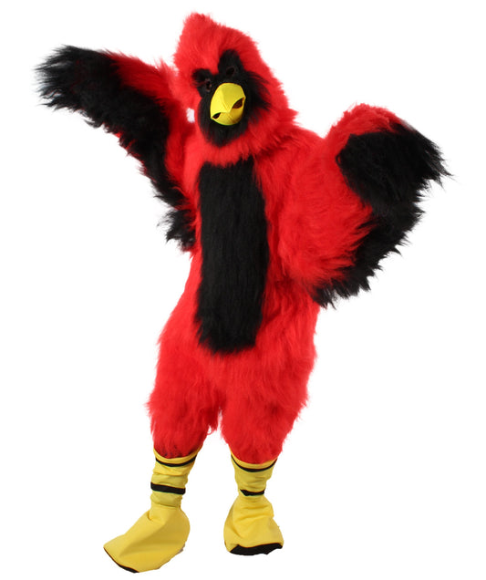 Multicolor Furry Cardinal Mascot Costume