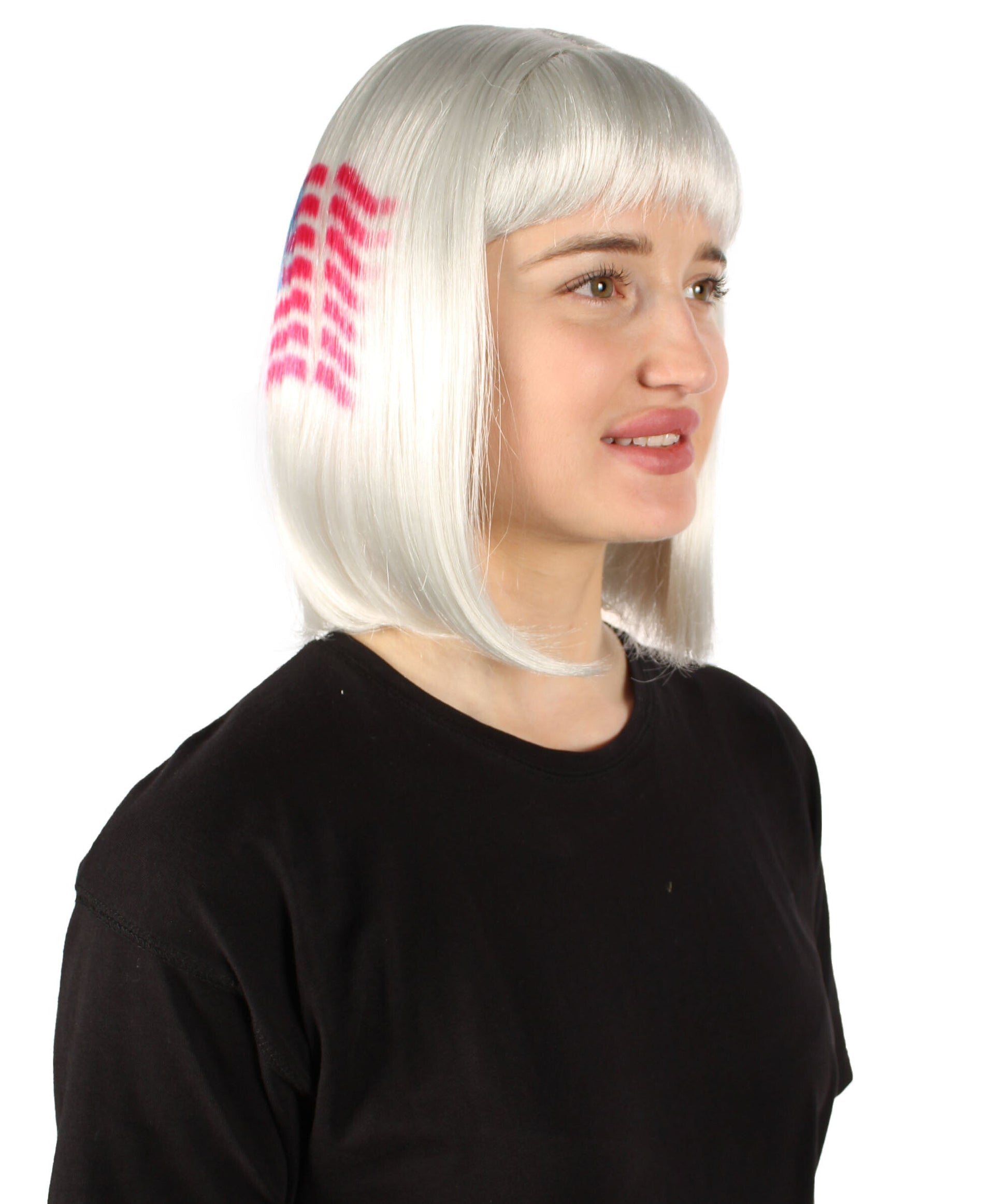 USA flag-themed bob wig
