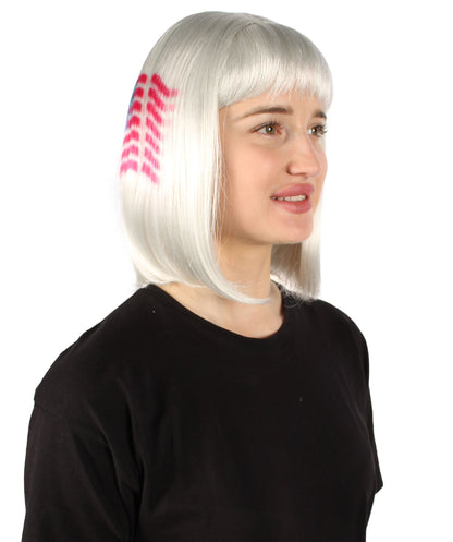USA flag-themed bob wig
