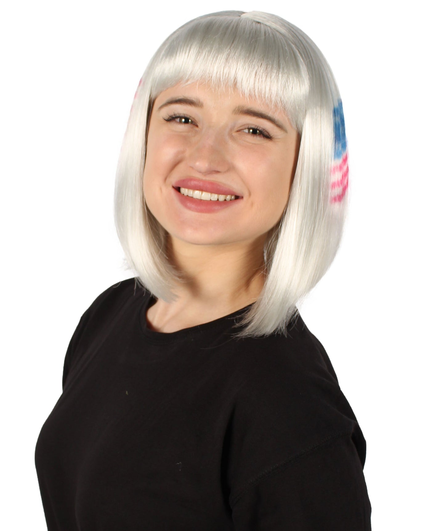 USA flag-themed bob wig