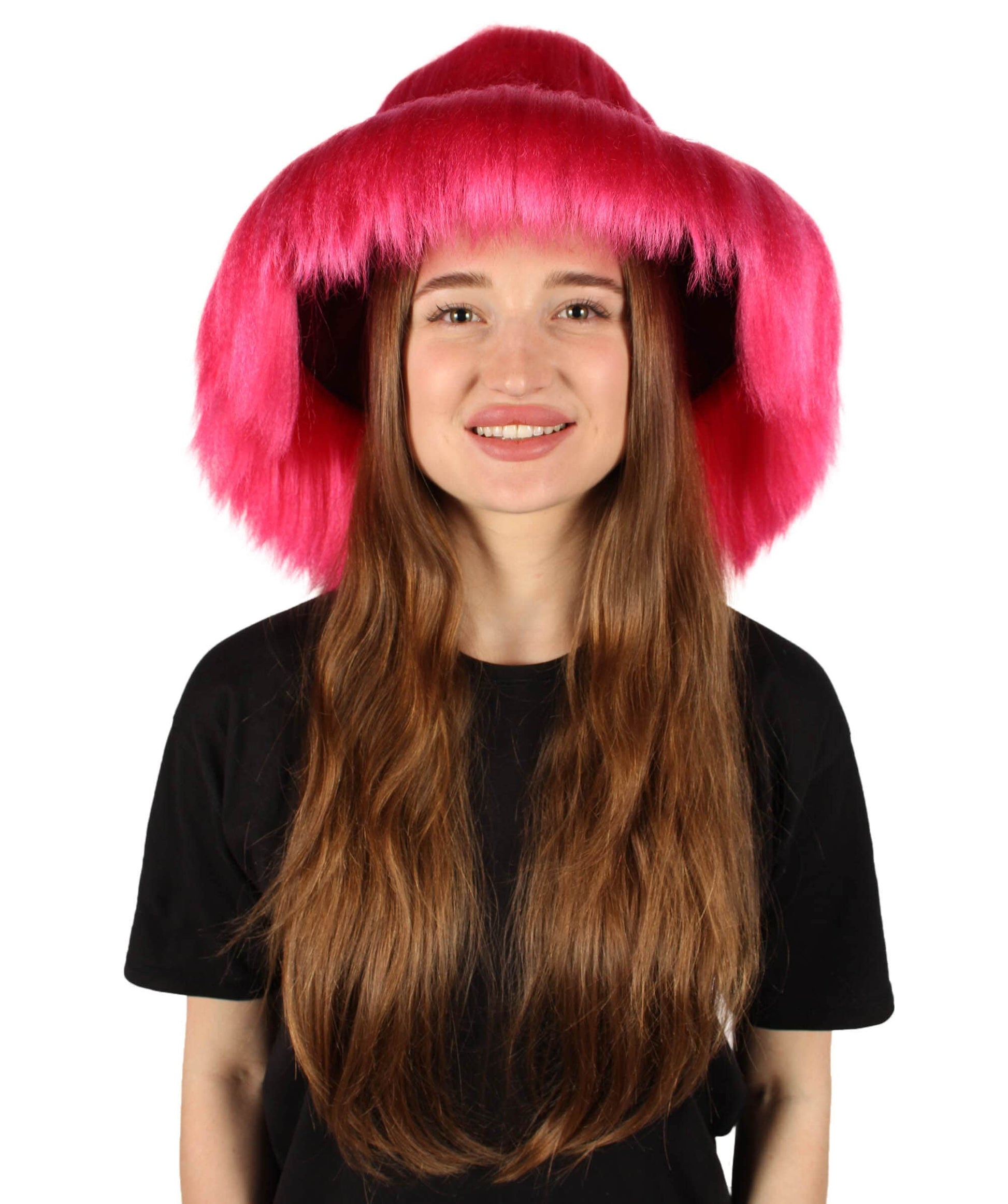 Pink Unisex Multicolor Option Furry Bucket Hat Cosplay Accessory