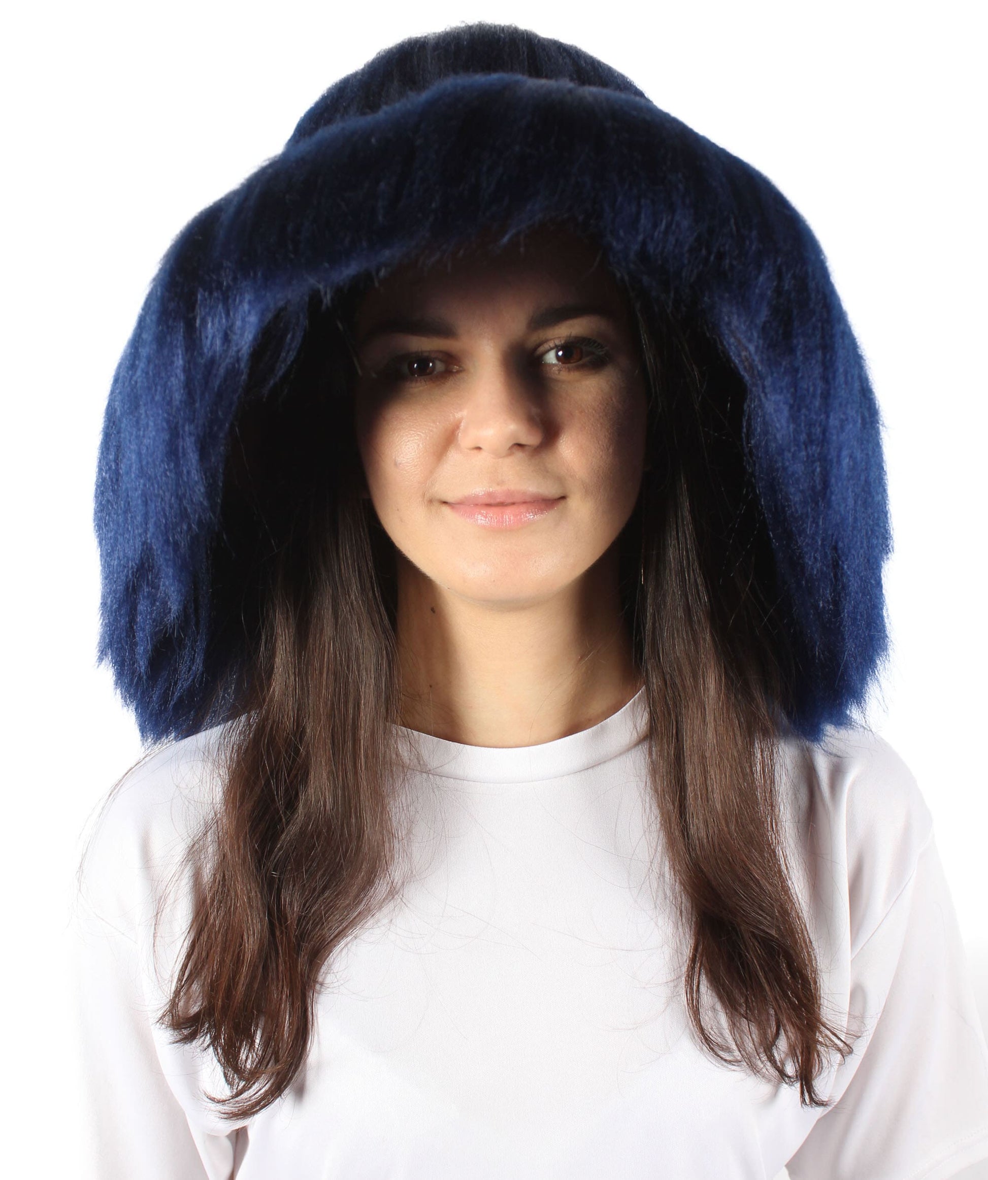 Dark Blue Unisex Multicolor Option Furry Bucket Hat Cosplay Accessory