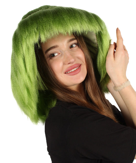Lime Green Unisex Multicolor Option Furry Bucket Hat Cosplay Accessory