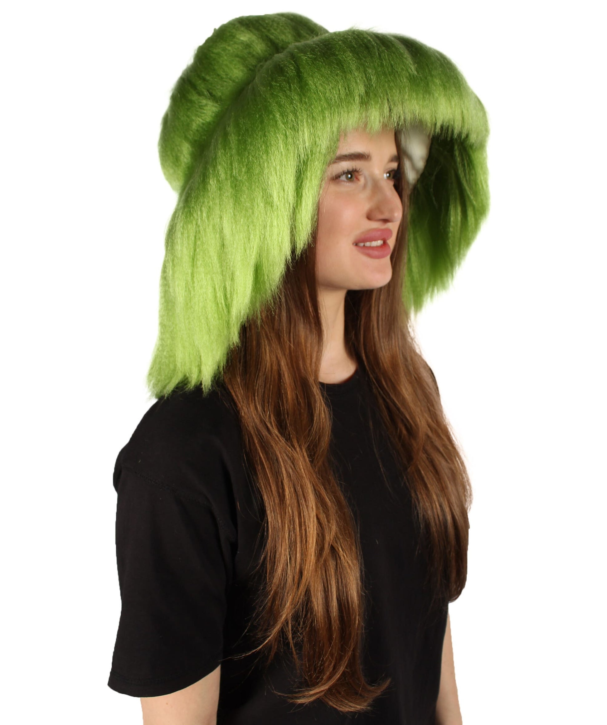 Lime Green Unisex Multicolor Option Furry Bucket Hat Cosplay Accessory