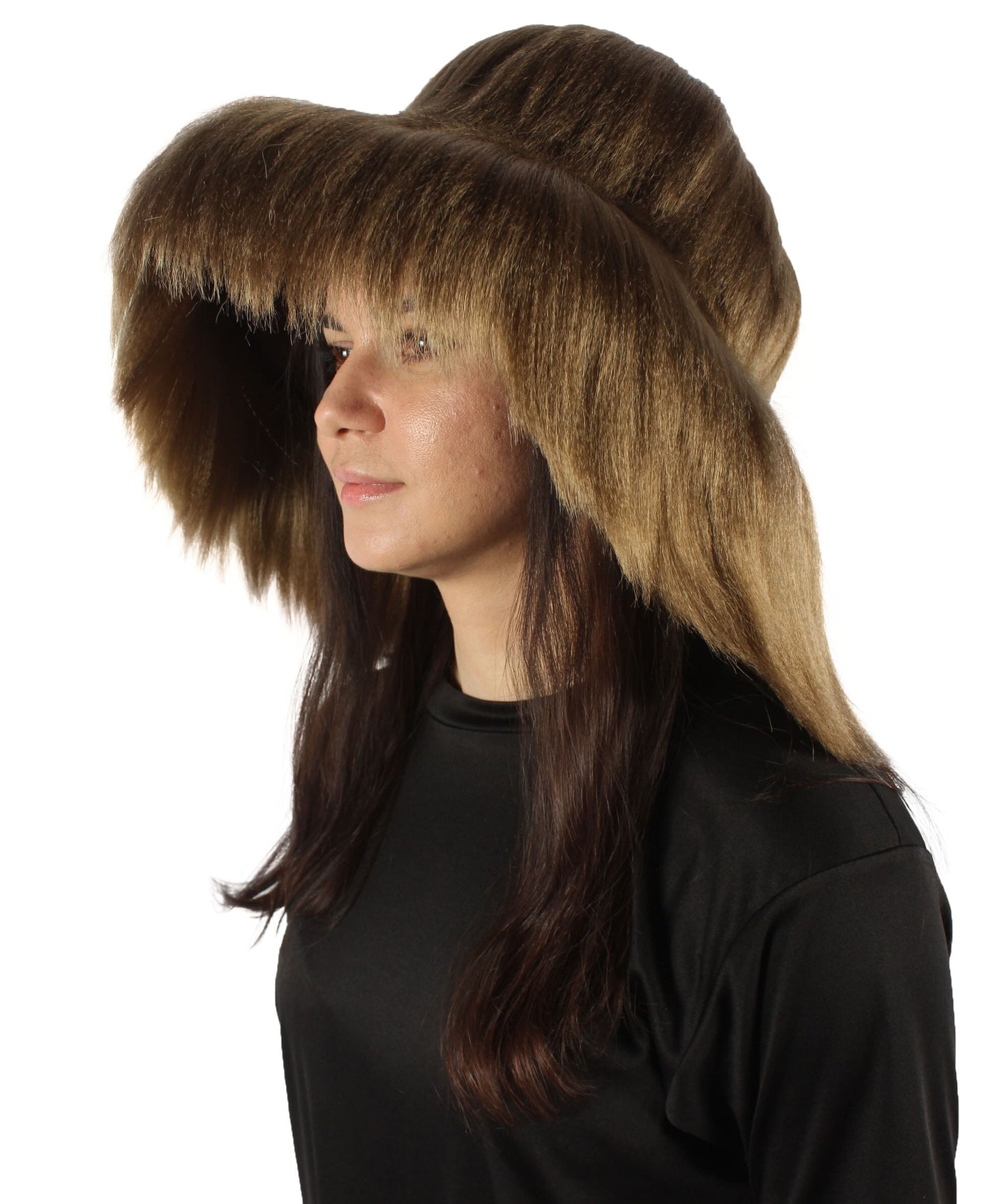 Light Brown Unisex Multicolor Option Furry Bucket Hat Cosplay Accessory