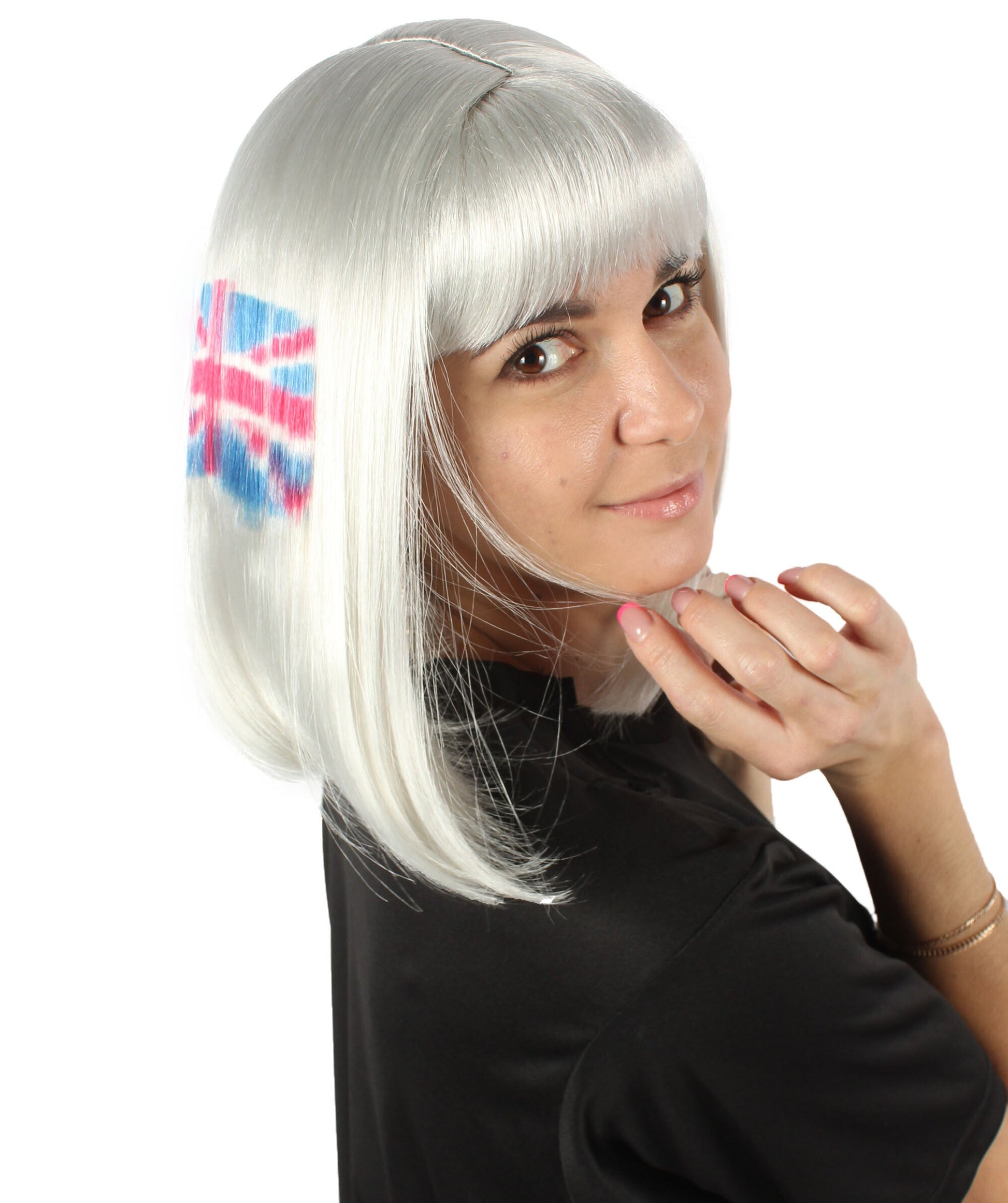 USA flag-themed bob wig
