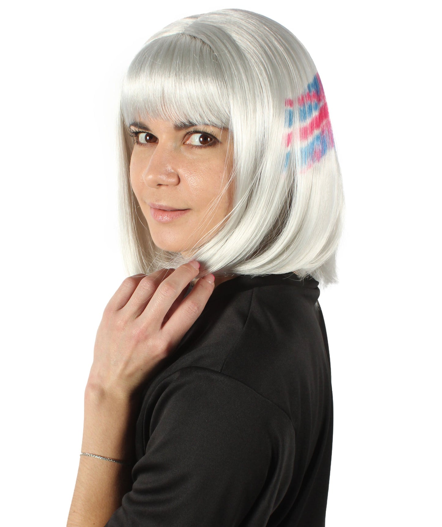 USA flag-themed bob wig