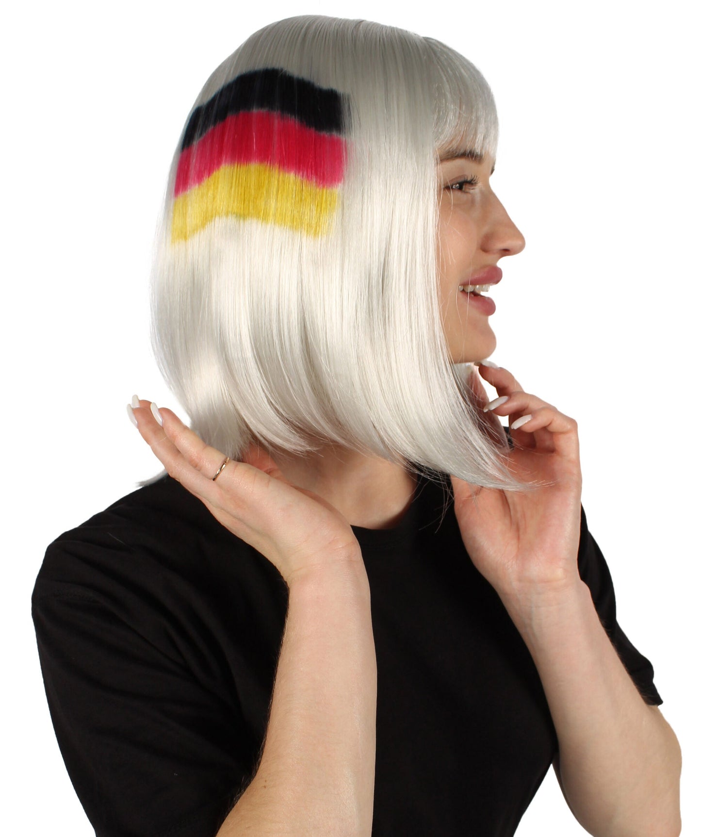 USA flag-themed bob wig