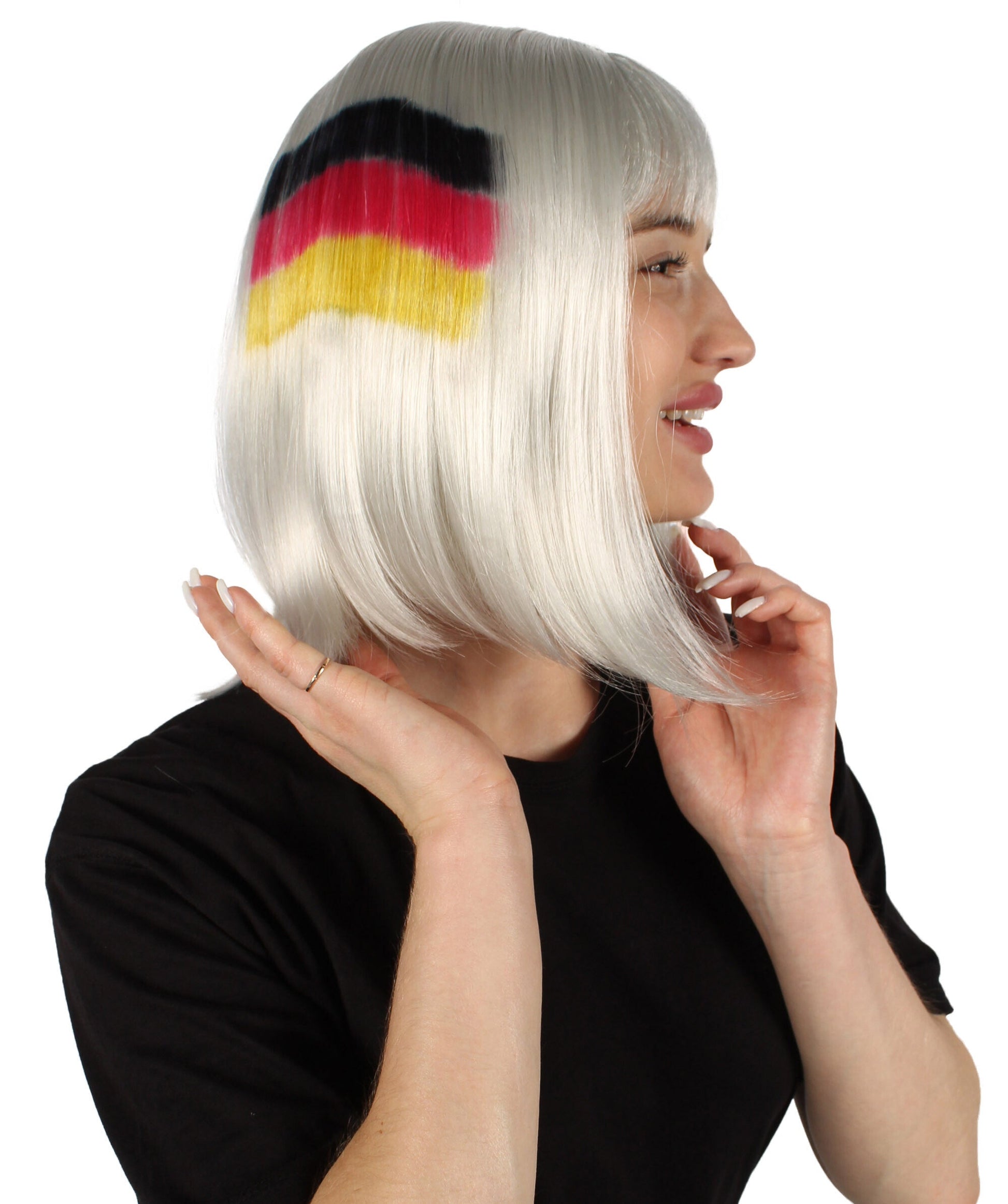 USA flag-themed bob wig