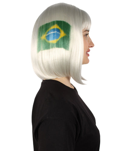 USA flag-themed bob wig