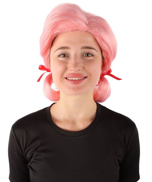 Pink Black Sitcom Pigtail Wig