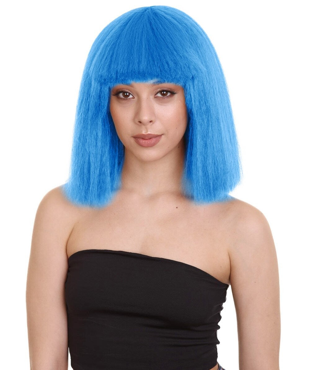 Blue Pop star multiple color wigs 