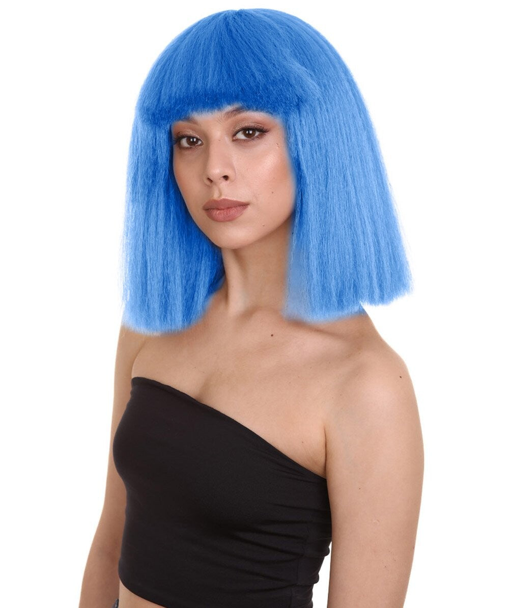 Blue Pop star multiple color wigs 