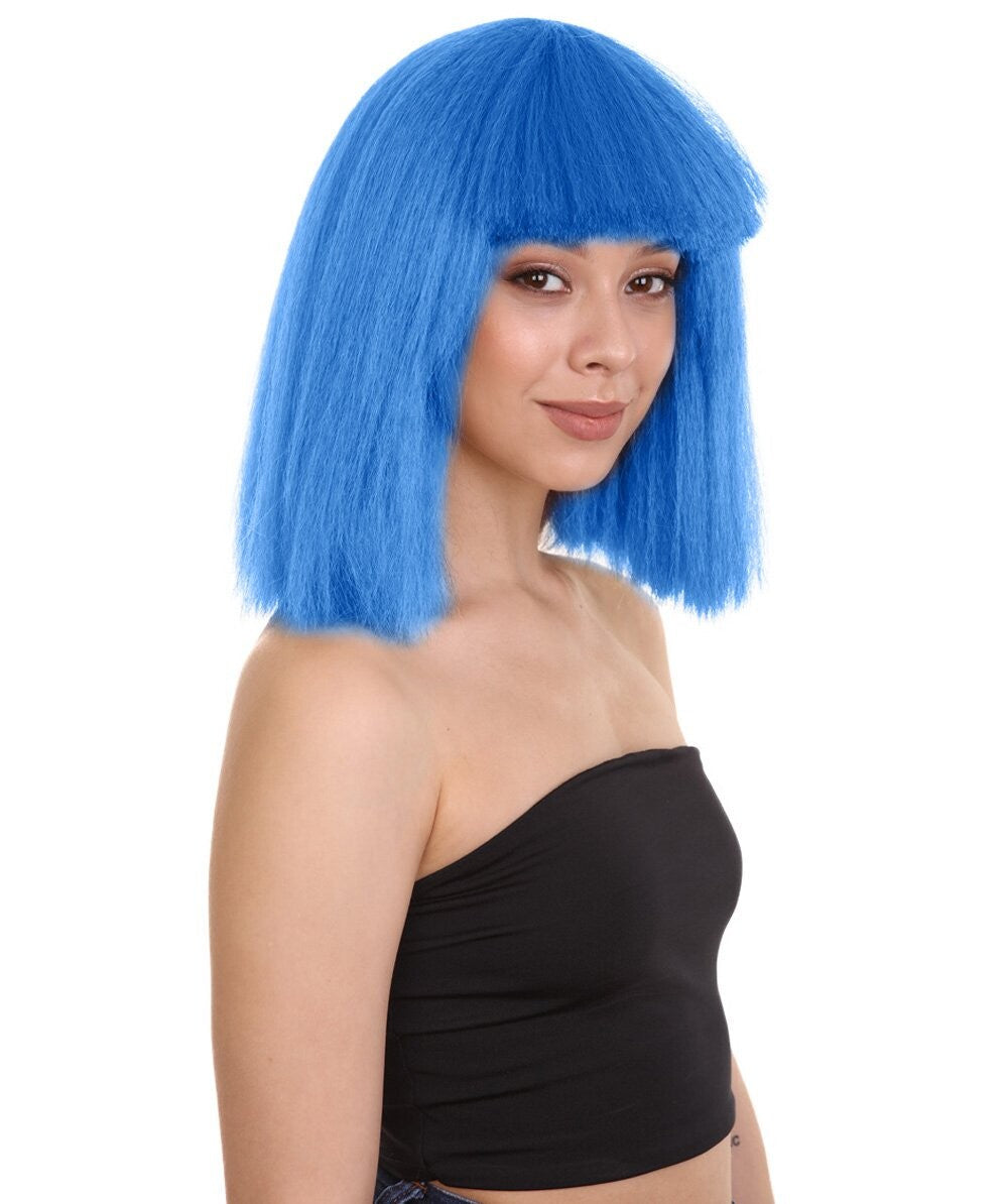 Blue Pop star multiple color wigs 