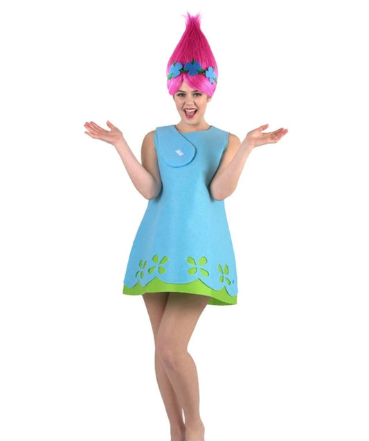 Blue Magical Troll Princess Costume