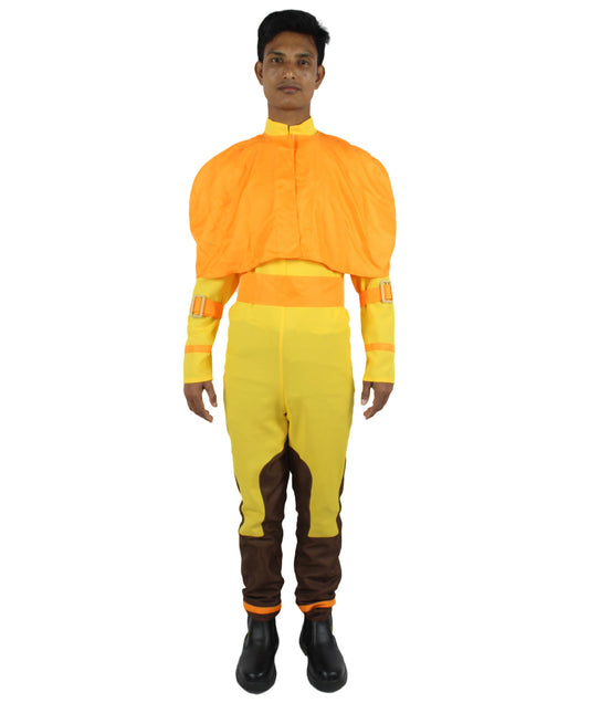 Adult Unisex Orange Straight Long Skybender Anime Costume