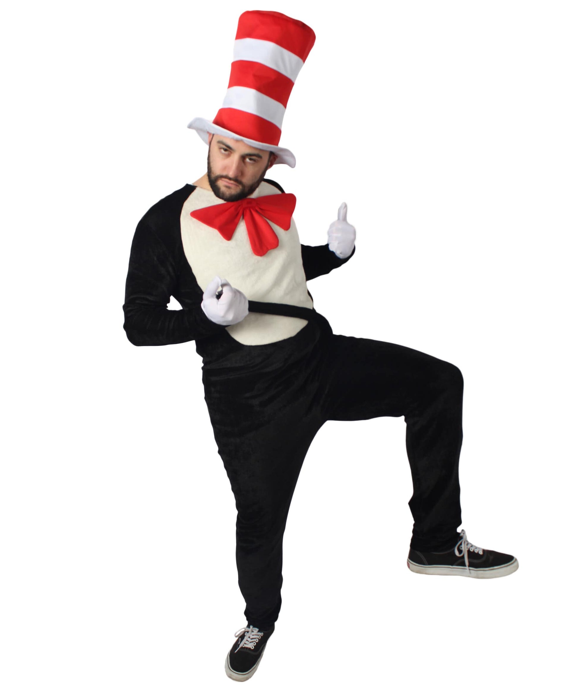  Men's Cat Hat Jumpsuit Costume