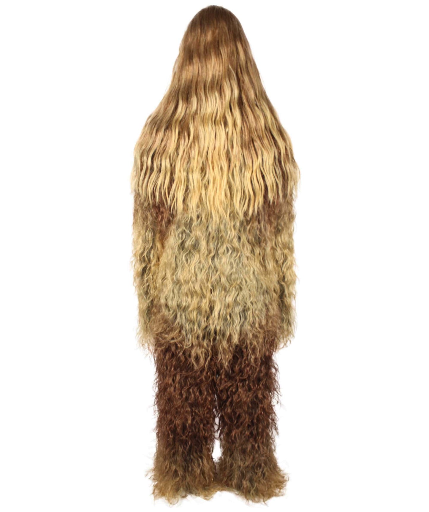 Brown Unisex Bigfoot Horror Wig with Mustache and Beard Bundle