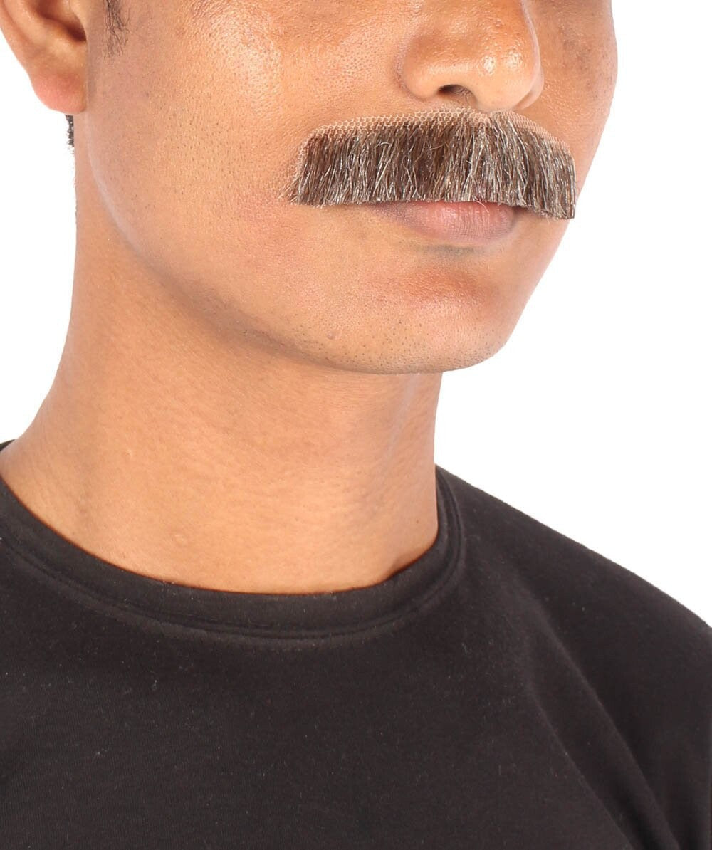 HPO Men's Human Hair Fake Mustache Fancy Facial Hair Multiple Colors