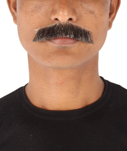 HPO Men's Human Hair Fake Mustache Fancy Facial Hair Multiple Colors