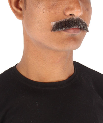 HPO Men's Human Hair Fake Mustache Fancy Facial Hair Multiple Colors