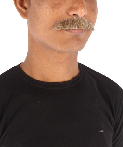 HPO Men's Human Hair Fake Mustache Fancy Facial Hair Multiple Colors