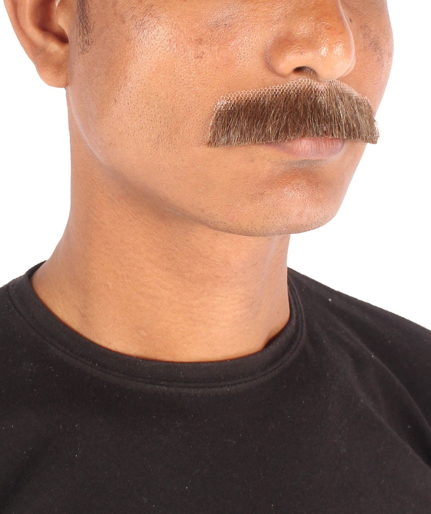 HPO Men's Human Hair Fake Mustache Fancy Facial Hair Multiple Colors