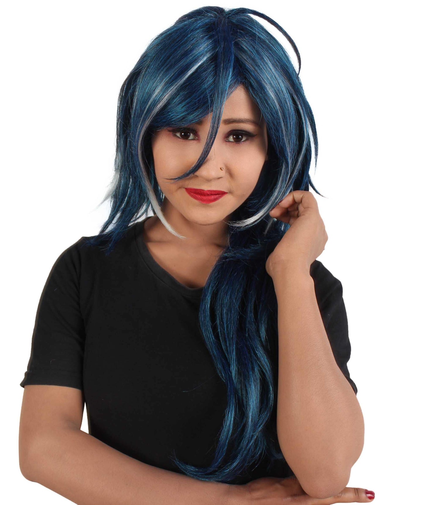 Unisex Anime Kaeya Role-playing Anime Cosplay Navy-Blue Wig