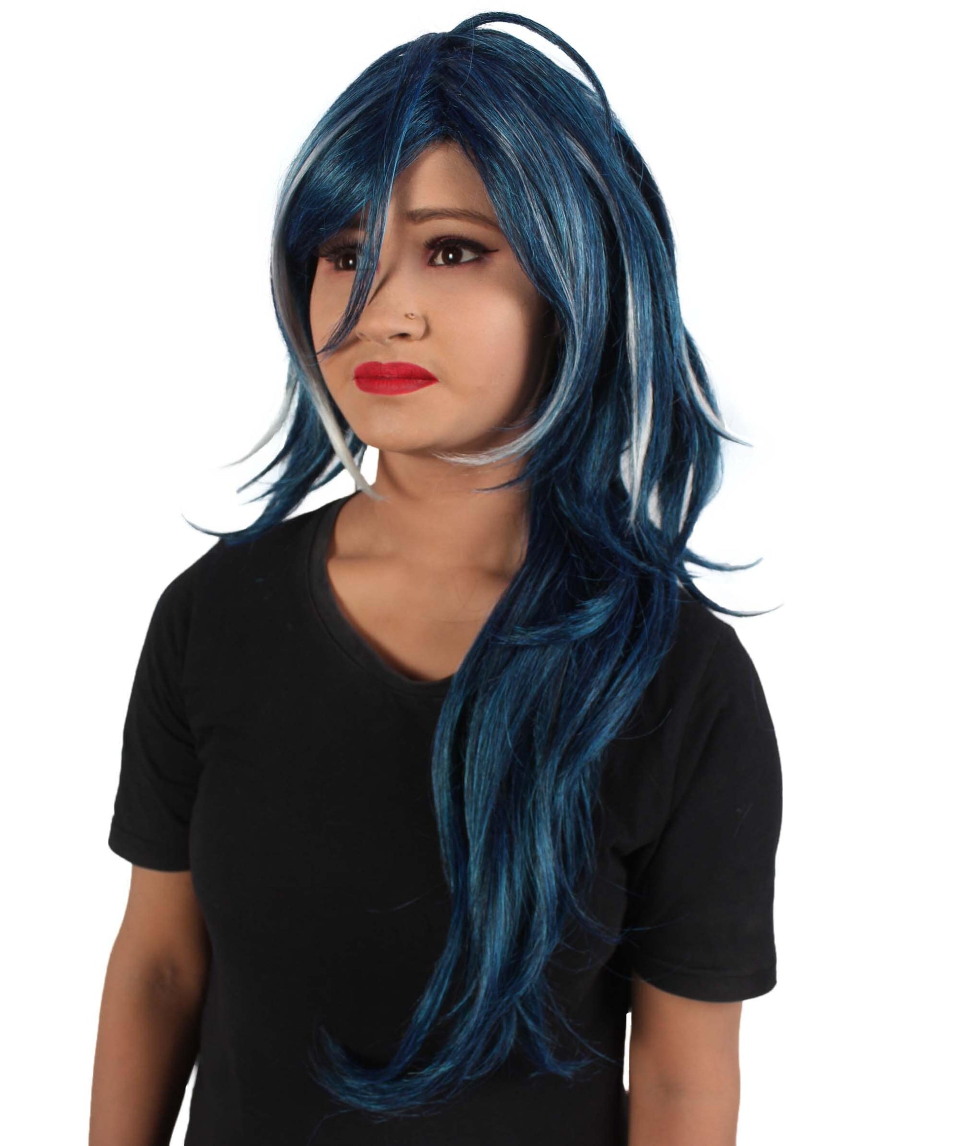Unisex Anime Kaeya Role-playing Anime Cosplay Navy-Blue Wig