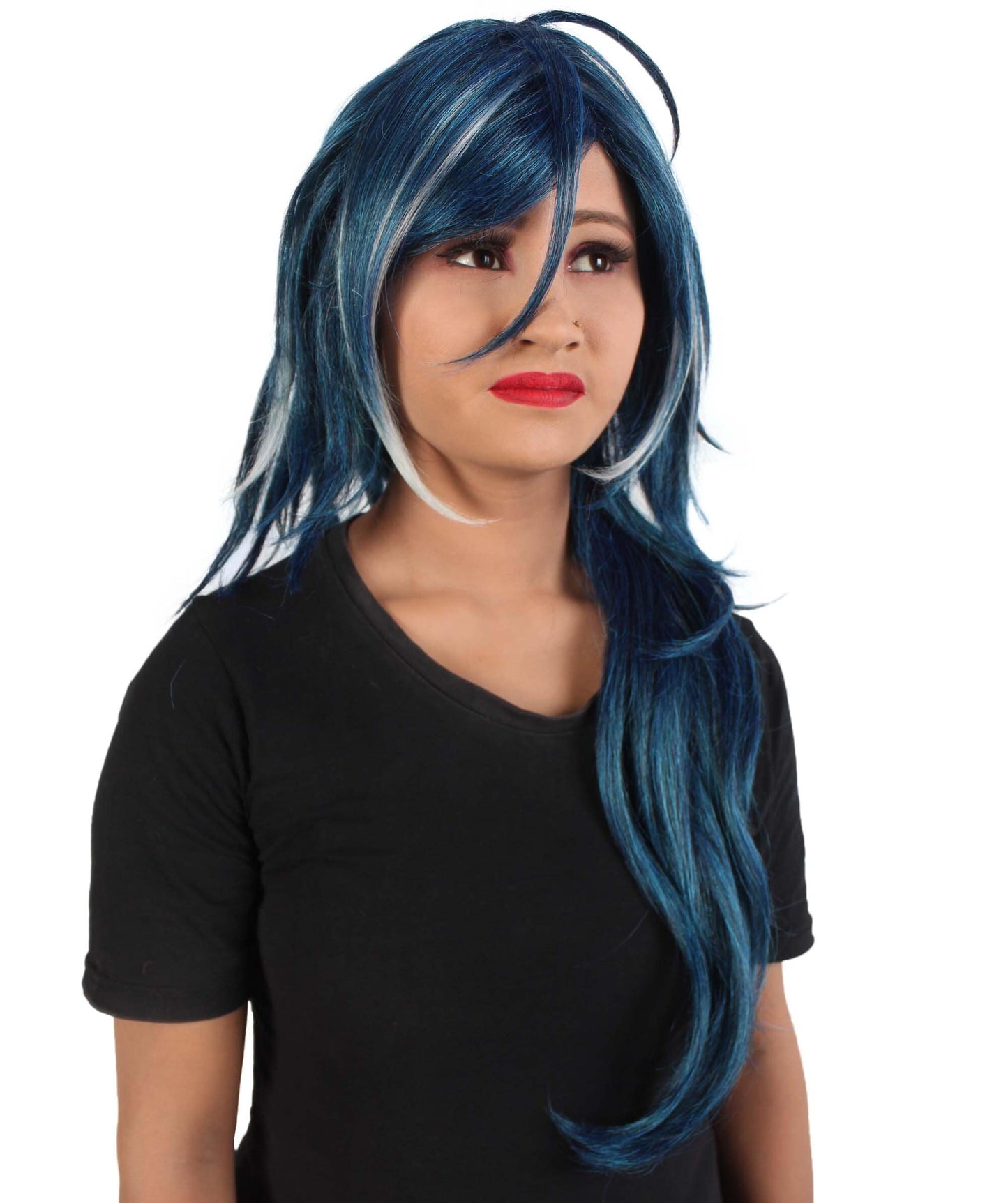 Unisex Anime Kaeya Role-playing Anime Cosplay Navy-Blue Wig