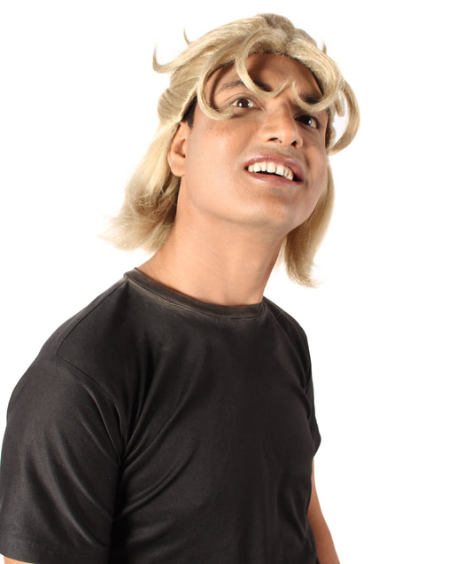 Unisex Anime Role-playing Game Light-blonde Wig with Ponytail