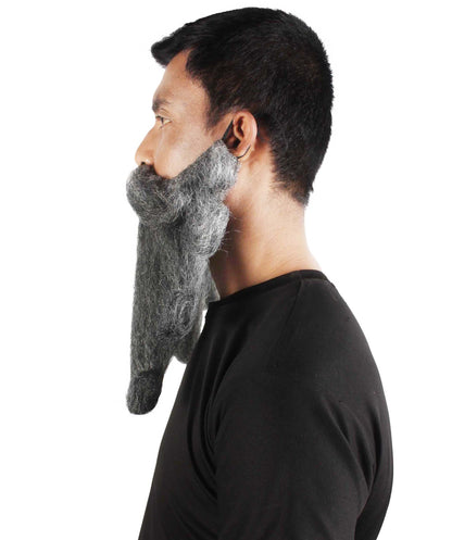 Men's Giant Ash Grey Pirates Davy Jones Mustache and Beard