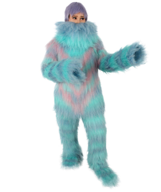 Unisex Light Blue Multicolor Costume, Perfect for Flame-retardant Bundle