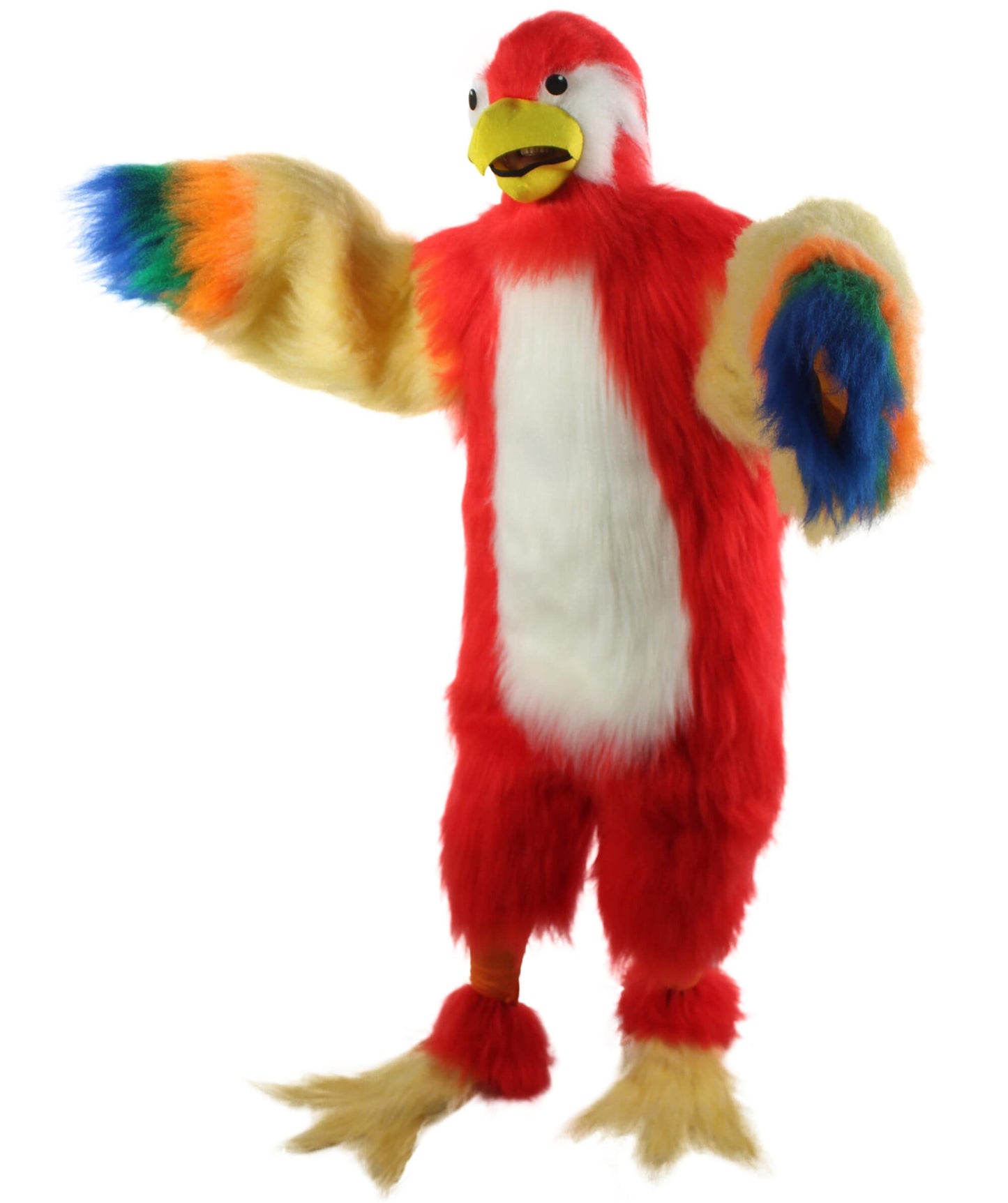 Unisex Furry Colorful Tucan Fur Suit Costume With Face Mask