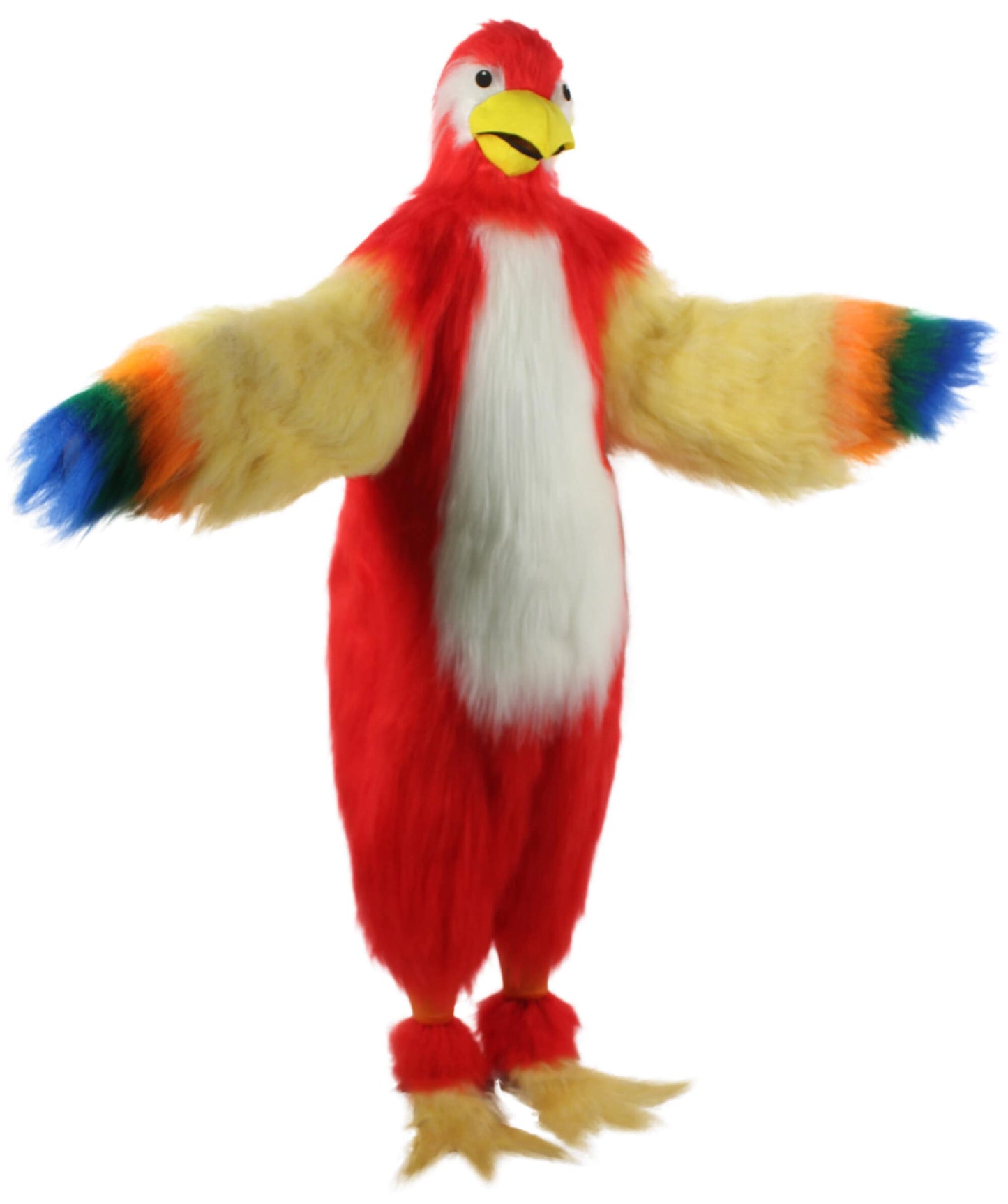 Unisex Furry Colorful Tucan Fur Suit Costume With Face Mask