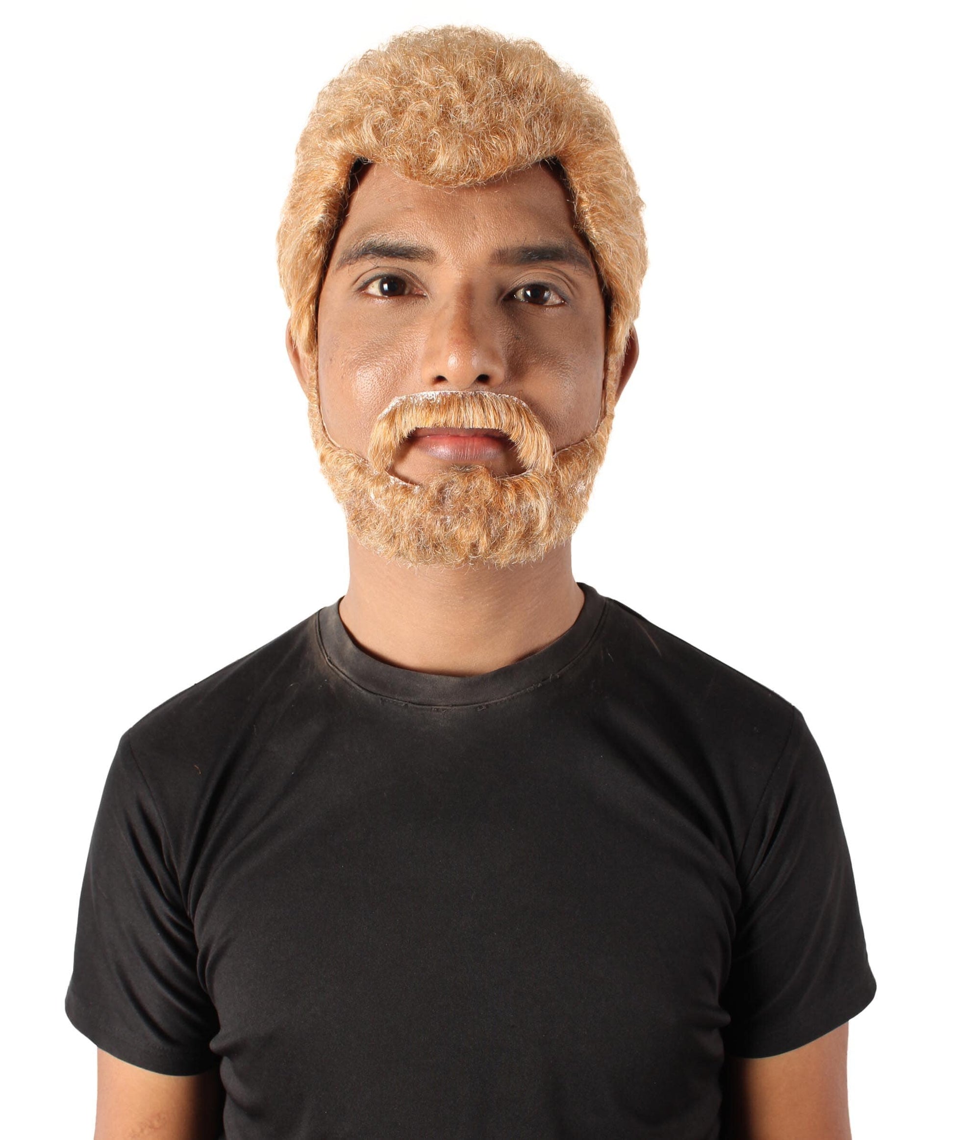 Men's Prince of Wales British Ginger Brown Wig and Beard Set