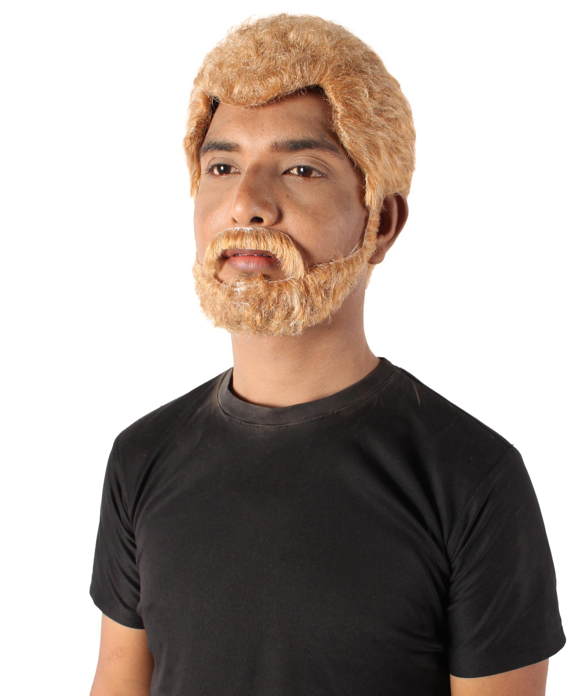 Men's Prince of Wales British Ginger Brown Wig and Beard Set