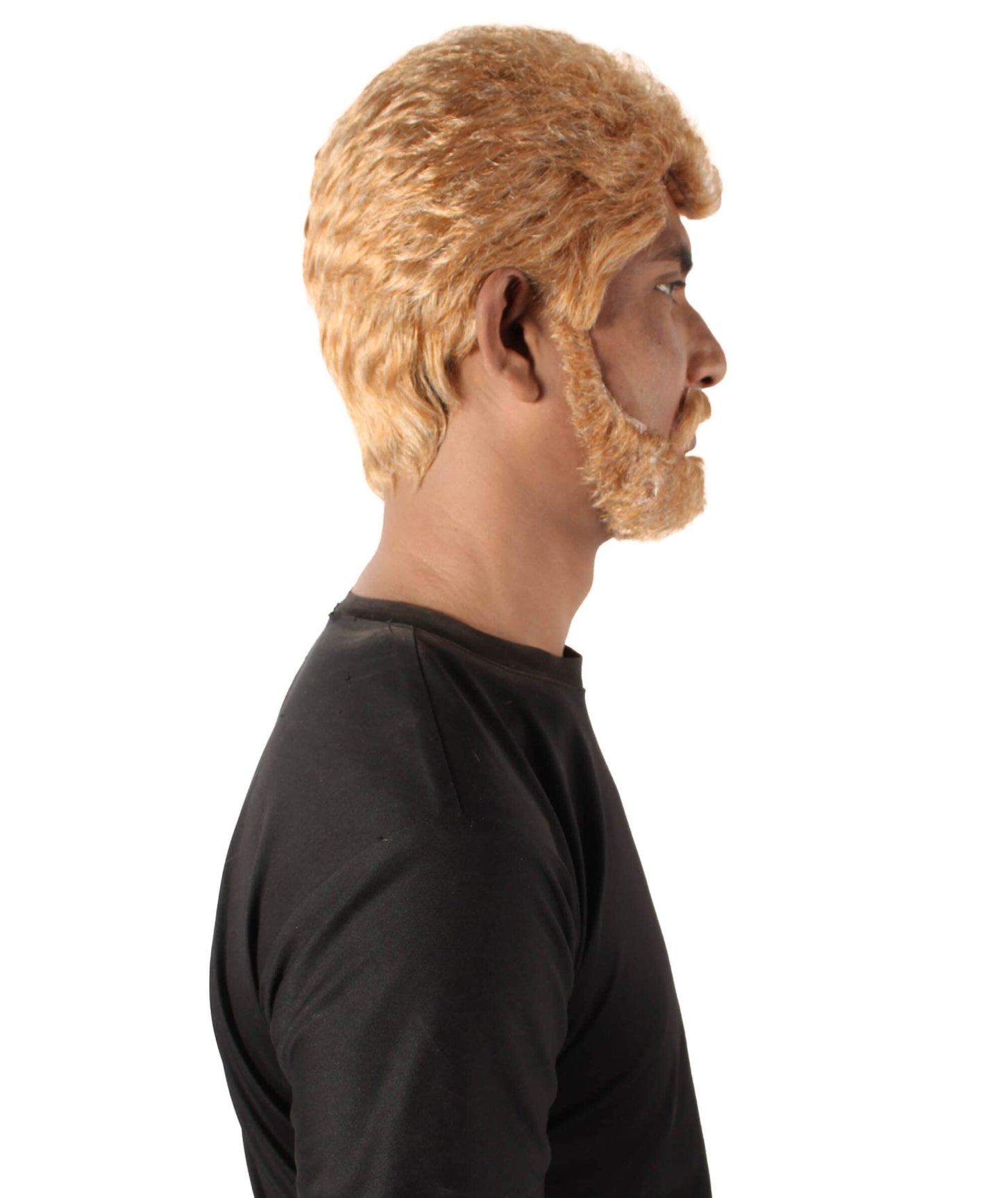 Men's Prince of Wales British Ginger Brown Wig and Beard Set
