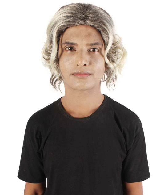  Men's Dirty Grey Blonde Australian Rapper Singer Wavy Laroi Wig