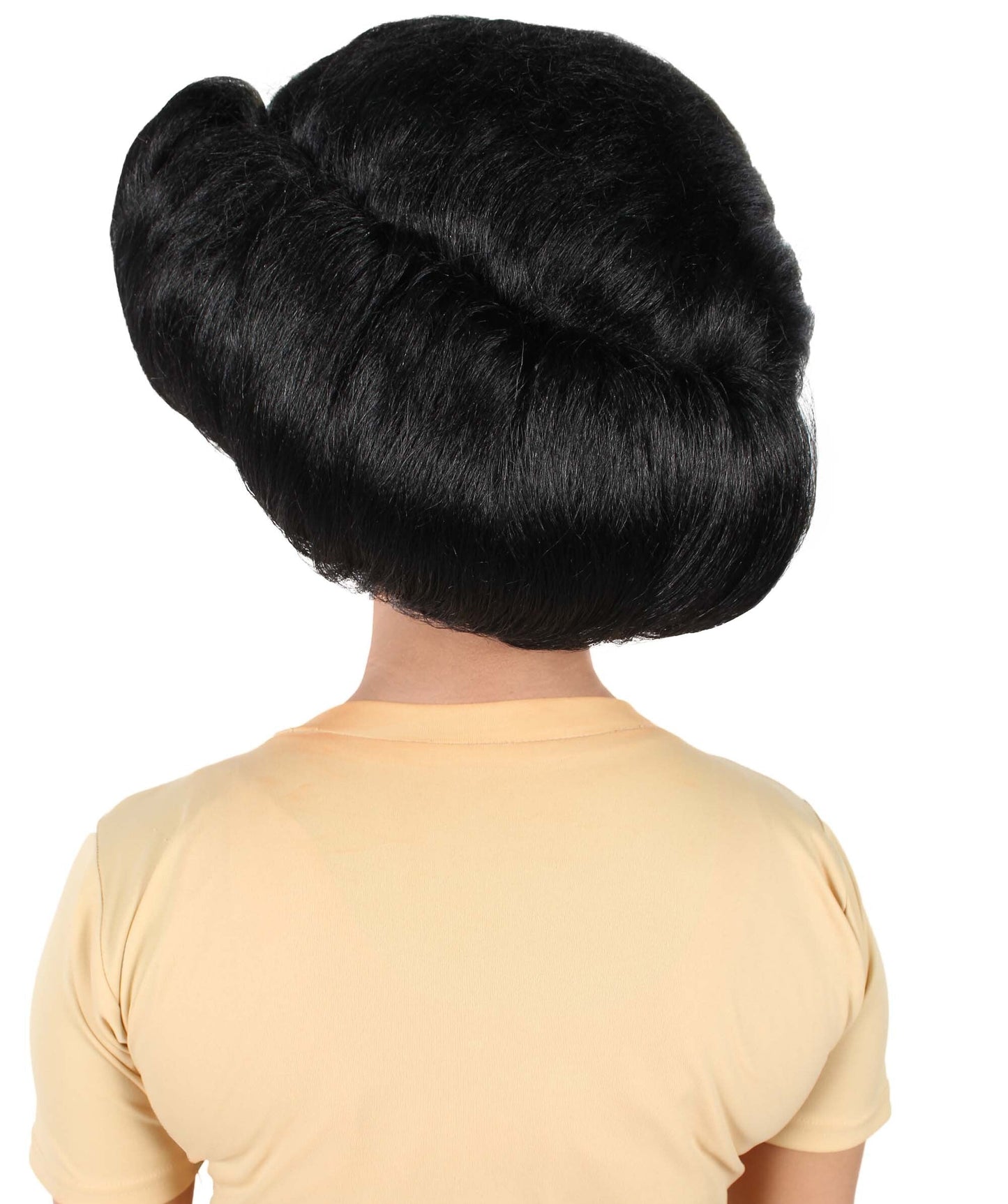  Unisex Drag Race Black Side Part Madam Updo Wig